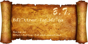Büttner Tatjána névjegykártya